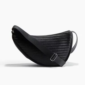 H&M Black Woven Crossbody Bag